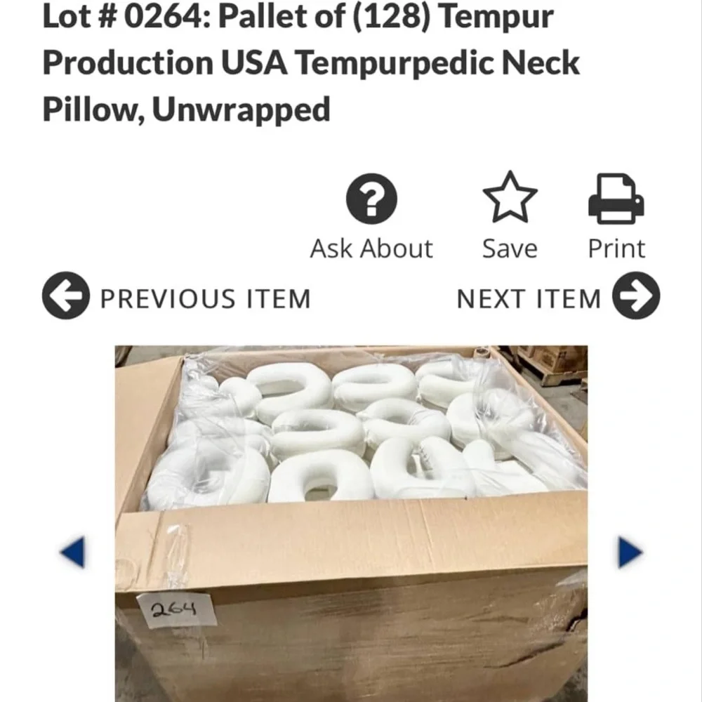 Tempurpedic Unwrapped Memory Foam Neck Pillow. New without Tags. Bulk Available.